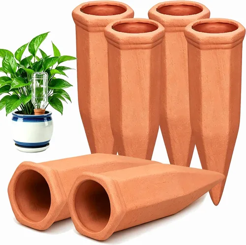 Vista 9 de MOONSOUND Globos de riego automático para plantas – 10 bombillas de riego automático para plantas en macetas de interior y exterior, cuidado