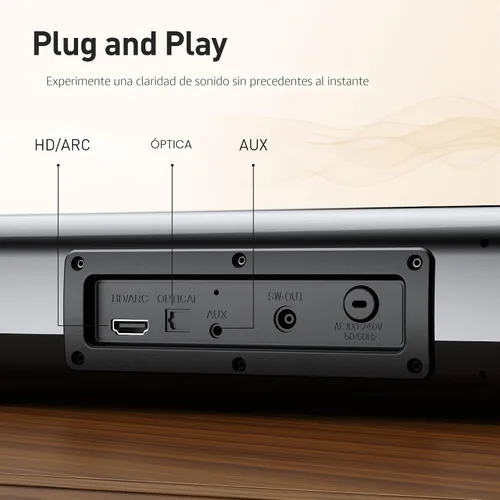 Vista 8 de Barra de sonido con subwoofer para TV, sistema de altavoces Bluetooth 5.3 con 2 micrófonos inalámbricos de karaoke, audio de sonido envolvente