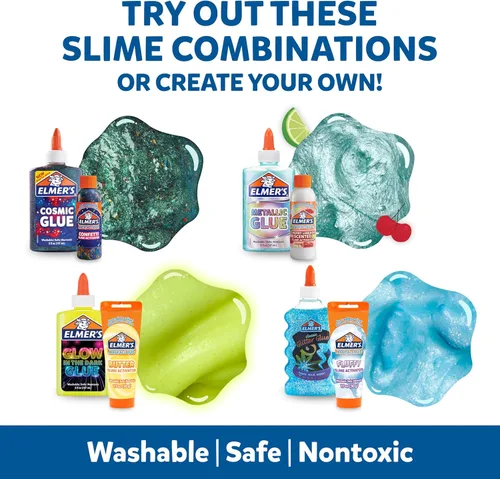 Vista 4 de Elmer's El kit de slime All-Star incluye activador de pegamento líquido y slime prefabricado, 9