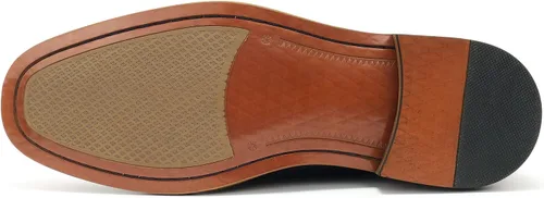 Vista 6 de Zapatos de vestir Oxford sin cordones para hombre, diseño clásico con cordones, zapatos Oxford formales de moda para hombre, príncipe clásico