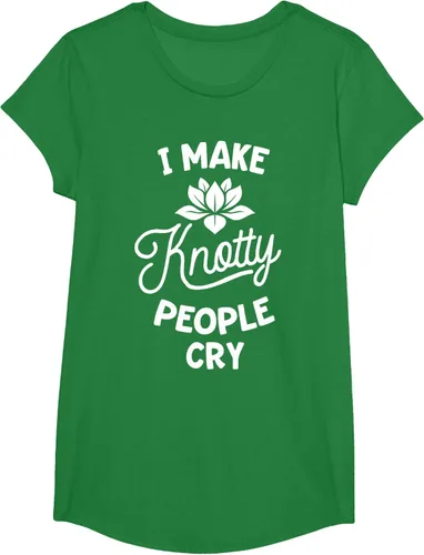 Vista 48 de Camiseta divertida de terapia de masaje I Make Knotty People Cry, Negro, S