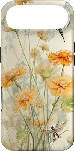 Vista 27 de Cute Vintage Illustration Daisy Flowers Dandelion Dragonfly Case for iPhone 17
