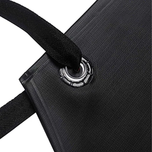 Vista 4 de K Y KANGYUN Delantal de vinilo de goma impermeable negro - 43Hx29W pulgadas ajustable largo negro ligero