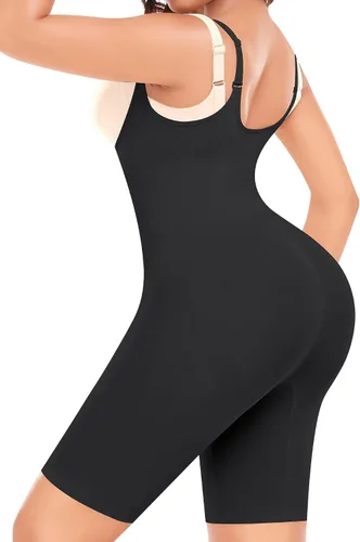 Vista 2 de PIMMI Body moldeador para mujer, control de abdomen, sin costuras, fajas adelgazantes, cuerpo completo, faja de cintura