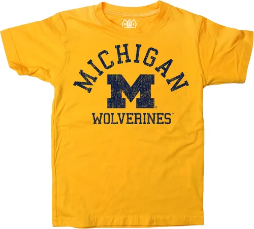 Vista 34 de Wes and Willy Camiseta de algodón orgánico de manga corta para niños de la NCAA