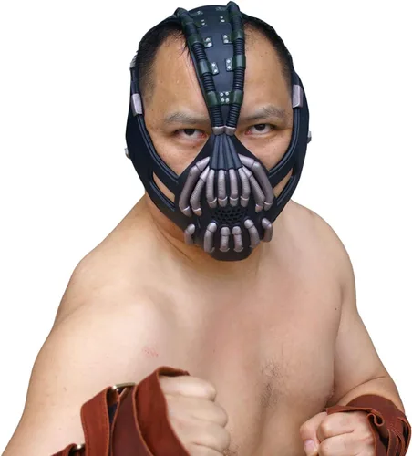 Vista 2 de Bane Mask The Dark Knight Rises - Accesorios para disfraz de cosplay, accesorios de PVC, color negro