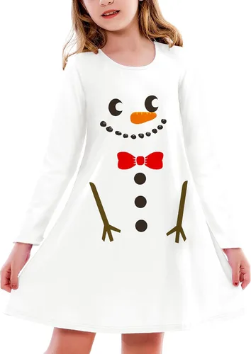 Vista 43 de Deerose Vestido de manga larga para niñas del día de San Patricio Mardi Gras, de 3 a 14 años Navidad café