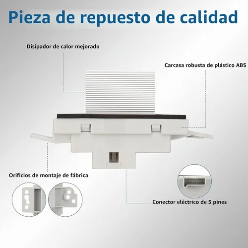 Vista 4 de Kit de resistencias de motor de ventilador HVAC compatible con Chevy 2003, 2004, 2005, 2006, 2007, Chevy, GMC Silverado, Tahoe, Suburban, Avalanche