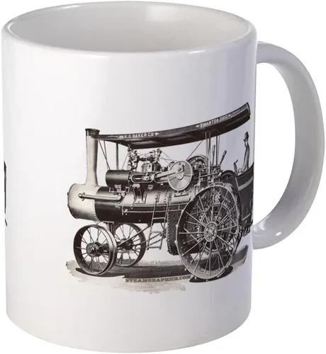Vista 4 de CafePress Baker Steam Tractor Mug Taza de café de cerámica de 11 oz (11.0 fl oz)