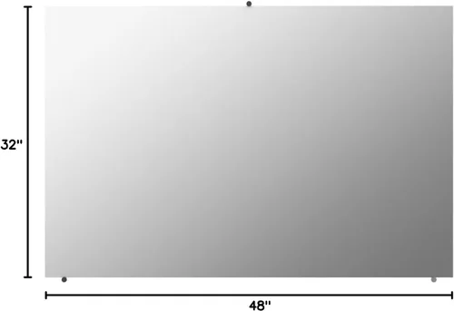 Vista 5 de haa Espejos de actividad sin marco montados en la pared (48 x 32 pulgadas) para gimnasio en casa, gran cuerpo completo, vidrio templado con respaldo