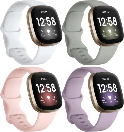 Vista 11 de Dirrelo Bandas compatibles con Fitbit Sense/Versa 3 / Versa 4 / Sense 2, correa deportiva de TPU suave, pulsera de repuesto para mujeres y hombres A