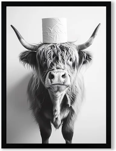 Vista 12 de Arte de pared de lienzo enmarcado para baño con oso negro tierno, decoración divertida para baño con animales, adorable oso con papel higiénico