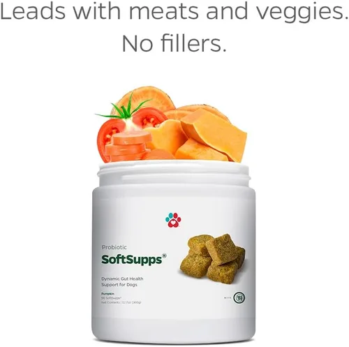 Vista 4 de Pet Parents® Probiotic SoftSupps® - Enzimas digestivas para perros, probióticos para perros con calabaza para perros y enzimas digestivas