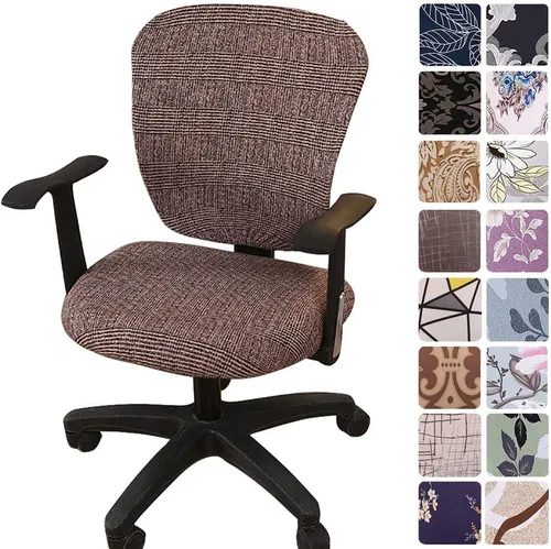 Vista 15 de Melaluxe - Funda para silla de oficina de computadora, funda universal protectora y elástica, cubierta elástica para silla giratoria