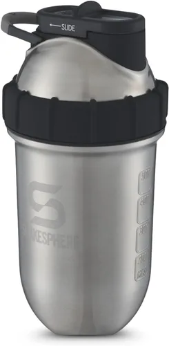 Vista 12 de SHAKESPHERE Botella agitadora de acero inoxidable - Botella agitadora de proteína aislada de 24 oz para bebidas frías y calientes - Ideal