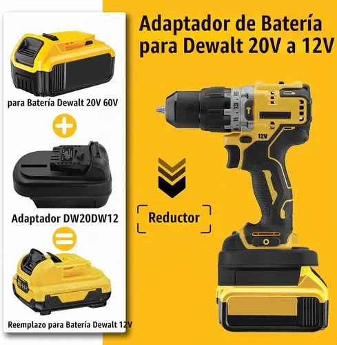 Vista 3 de para Dewalt 20V a 12V MAX Adaptador de batería, Convertir para batería Dew 20V a para Dewalt 12V DCB12V Herramientas de batería