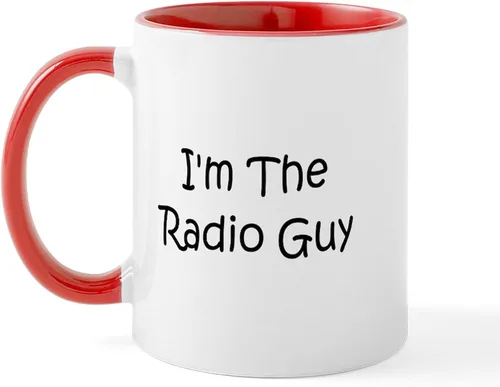 Vista 35 de CafePress Eat Sleep - Taza de café de cerámica con radio, 11 oz (11.0 fl oz)