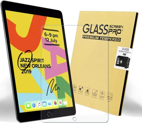 Vista 2 de KIQ Funda protectora protectora de pantalla de vidrio templado para iPad 9, 8, 7, 10.2, transparente, sensible al tacto, resistente a los arañazos