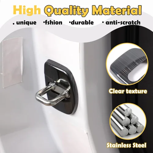Vista 3 de CHEAYAR Cubierta protectora para cerradura de puerta de automóvil compatible con Chevrolet Corvette C8 2020-2023, cubiertas de bloqueo de puerta