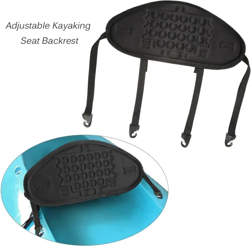 Vista 4 de Respaldo para kayak, acolchado y cómodo, impermeable, soporte para respaldo de canoa, comodidad mejorada con correa para un apoyo óptimo