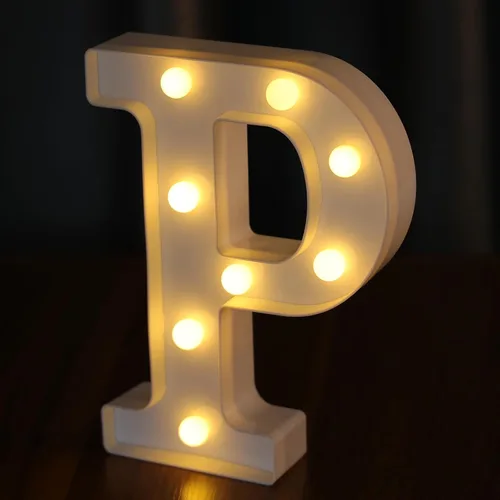Vista 36 de Letras Iluminadas, Luces de Letras LED 26 del Alfabeto, Letra Iluminada Decorativa, Letras de Marquesina LED que Funcionan con Pilas para Fiesta