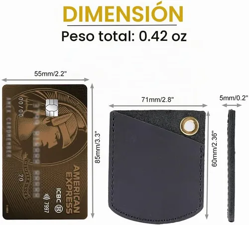 Vista 5 de VIPERADE PJ27 Funda de cuero para nudillos EDC, funda de monedas EDC para hombres, funda de cuero EDC para encendedor, llave de coche, mosquetón