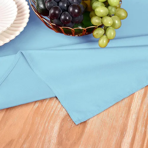 Vista 5 de MEANMOY Mantel cuadrado de poliéster lavable, resistente al agua y a las manchas, de 210 GSM, de 54 x 54 pulgadas, mantel de mesa rectangular sin