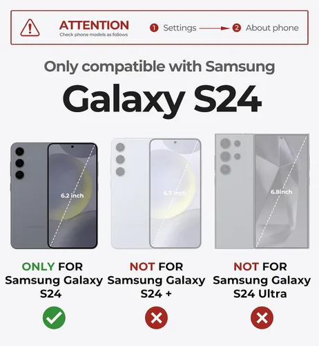 Vista 2 de Dexnor Funda para Samsung Galaxy S24 con Cubierta Deslizante Integrada para Cámara y Protector de Pantalla y Soporte, Funda Resistente a los Golpes