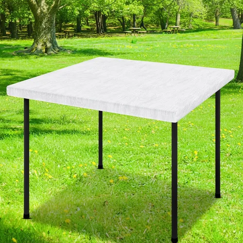 Vista 25 de Smiry Mantel rectangular, impermeable, elástico, ajustable para mesas de 4 pies, manteles de vinilo con parte trasera de franela lavable