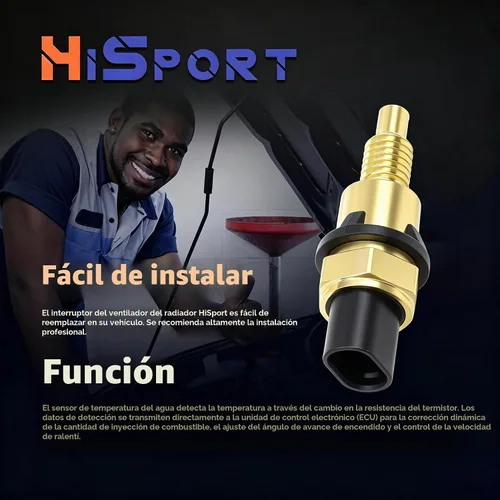 Vista 5 de HiSport Sensor de temperatura del refrigerante del motor 12650595