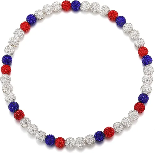 Vista 38 de Collar de Cadena de Béisbol con Perlas para Hombres, Regalos de Collar de Béisbol de la Colección Bling Ice para Niños, Collar de Accesorios