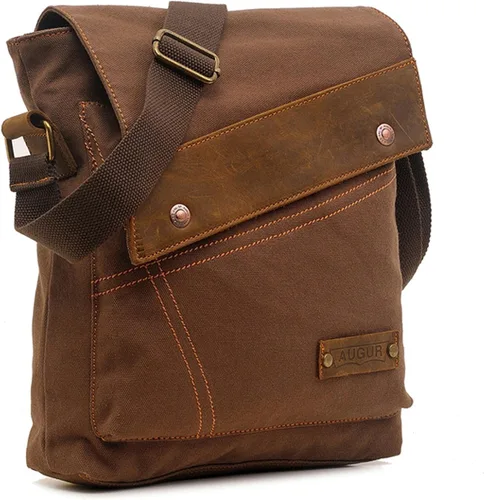 Vista 2 de Bolso de mensajero, bolso de hombro de lona pequeño vintage