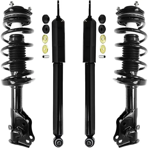 Vista 107 de Detroit Axle - Puntales y Amortiguadores para Chevy Traverse Buick Enclave GMC Acadia Saturn Outlook 2007-2012, 2 puntales delanteros con resorte