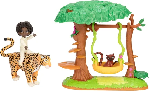 Vista 9 de Disney Encanto Antonio's Animal Swing Playset con figura de Jaguar