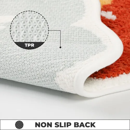 Vista 5 de Alfombra de baño ultra absorbente, de microfibra gruesa y resistente, esponjosa, lavable a máquina, alfombra de baño antideslizante para baño