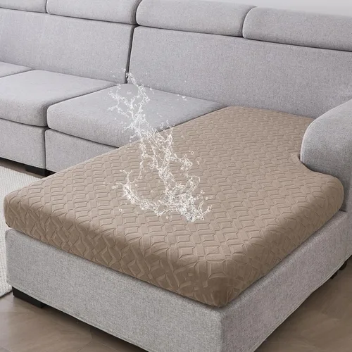 Vista 49 de Genina Fundas de cojín para sofá impermeables, fundas elásticas para sofá seccional, funda de cojín lavable, antideslizante, con parte inferior