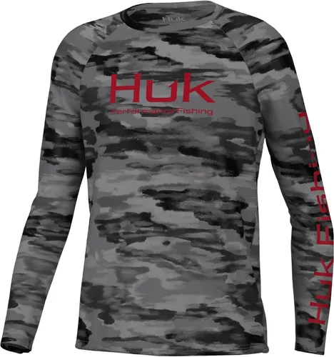 Vista 52 de HUK Camisa unisex de camuflaje Pursuit para niños Camisa de manga larga para niños Sotavento de roble musgoso