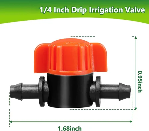 Vista 3 de 20pcs 1/4 pulgada Barb Shut-Off Válvula universal de riego por goteo tubería válvula de acoplamiento