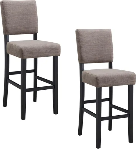 Vista 17 de Leick Home Kienan Taburete de bar, gris Dapple, negro Gris (Dapple Gray)