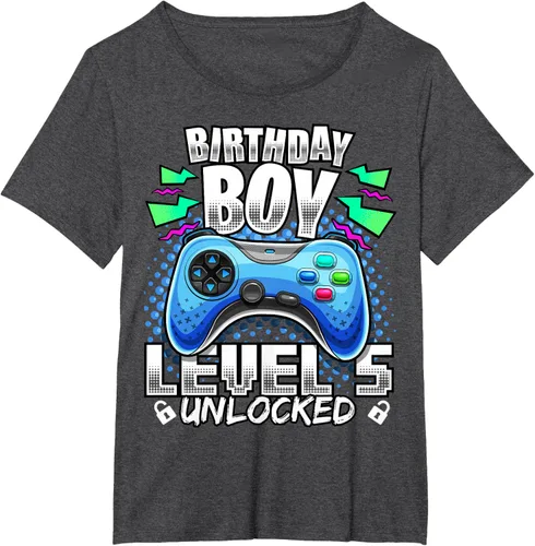 Vista 31 de Camiseta para niños con diseño de videojuegos desbloqueados de nivel 5 Negro
