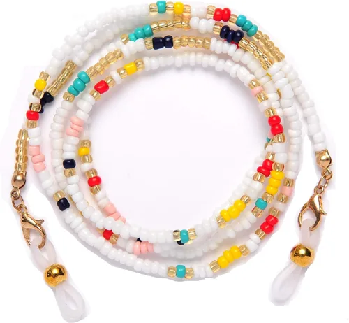 Vista 4 de Colorido soporte de cadena con cuentas para gafas de sol para mujeres., 70cm