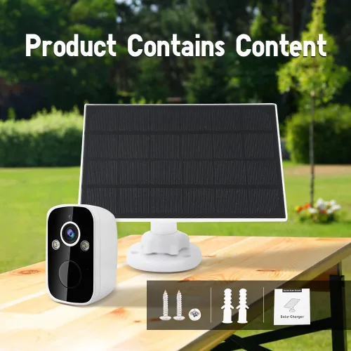 Vista 6 de Panel solar de 5 W, IP 65 impermeable 5V puerto micro USB para cámaras de seguridad inalámbricas al aire libre, compatible con cámara de seguridad