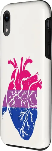 Vista 13 de Funda de regalo para enfermera LGBTQ para iPhone 14 con corazón anatómico y orgullo bisexual