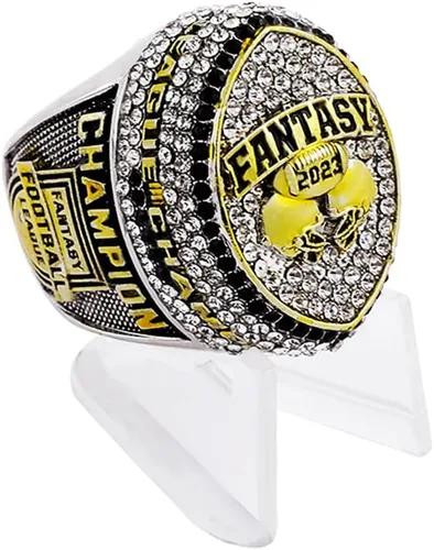 Vista 5 de Fantasy Football Trophy - Trofeo réplica de acero inoxidable de 4 pulgadas hecho para campeones de fútbol de fantasía