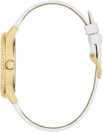 Vista 2 de Guess Reloj para mujer de 1.496 in - Correa blanca esfera blanca caja dorada