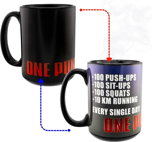 Vista 2 de JUST FUNKY One Punch Man - Taza de café de cerámica (16 onzas)