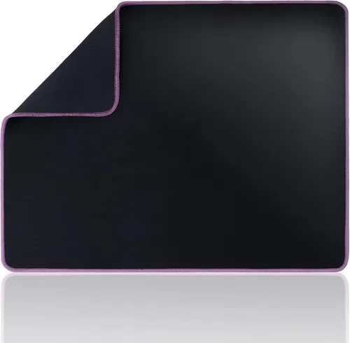 Vista 11 de Wolaile Alfombrilla de mouse para computadora de juegos con borde cosido negro, 18 x 14 pulgadas