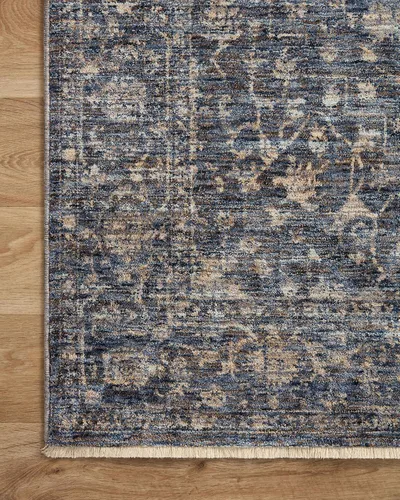 Vista 6 de Loloi Sorrento Collection SOR-01 Midnight/Natural - Alfombra decorativa de 2 pies x 3 pies SOR-01 Approx. 2x3 Black Entryway Kitchen, Vintage