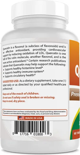 Vista 6 de Best Naturals Quercetina 1000 mg Tableta - Salud Inmune - 60