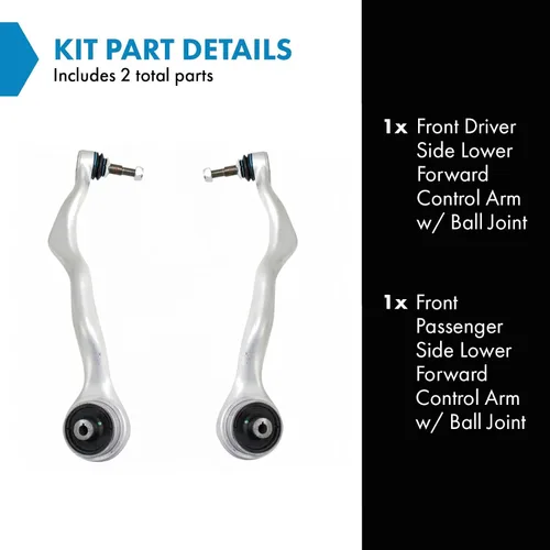 Vista 238 de Conjunto de Brazo de Control Inferior Delantero y Junta Esférica TRQ para Lado del Conductor y del Pasajero 2 Piezas Compatible con Ford Mustang GT